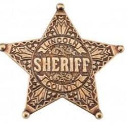 Etoile de sherif 5 branches en bronze