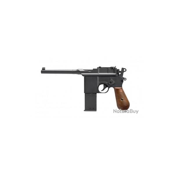 Rplique pistolet gnb  gaz C96 noir full metal 1,3J - HFC