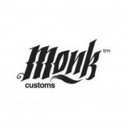 'MONK Customs' Decal Blanc