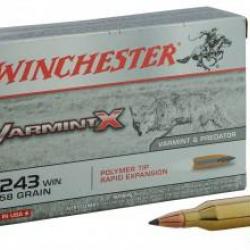 Munition grande chasse Winchester Calibre 243 WIN 58 grains