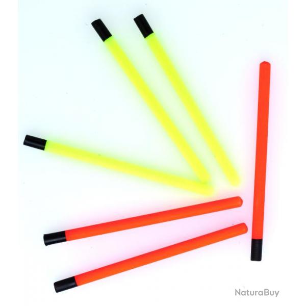 Antenne plastiq creuse 1,2X50MM 5 jaunes et 5 rouges