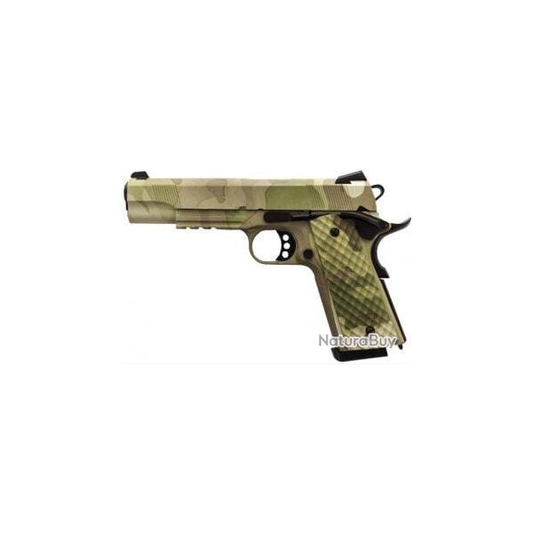 Rplique Nuprol GBB 1911 MEU Rail Raven full mtal gaz - Camo 1,0 joule