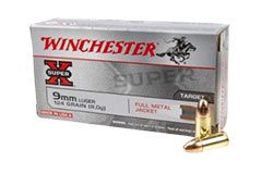 500 Munitions<br/>Super X - Cal. 9mm<br/>FMJ - 8,03g - 124gr