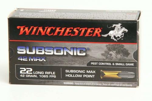 winchester 22 subsonic 42 max