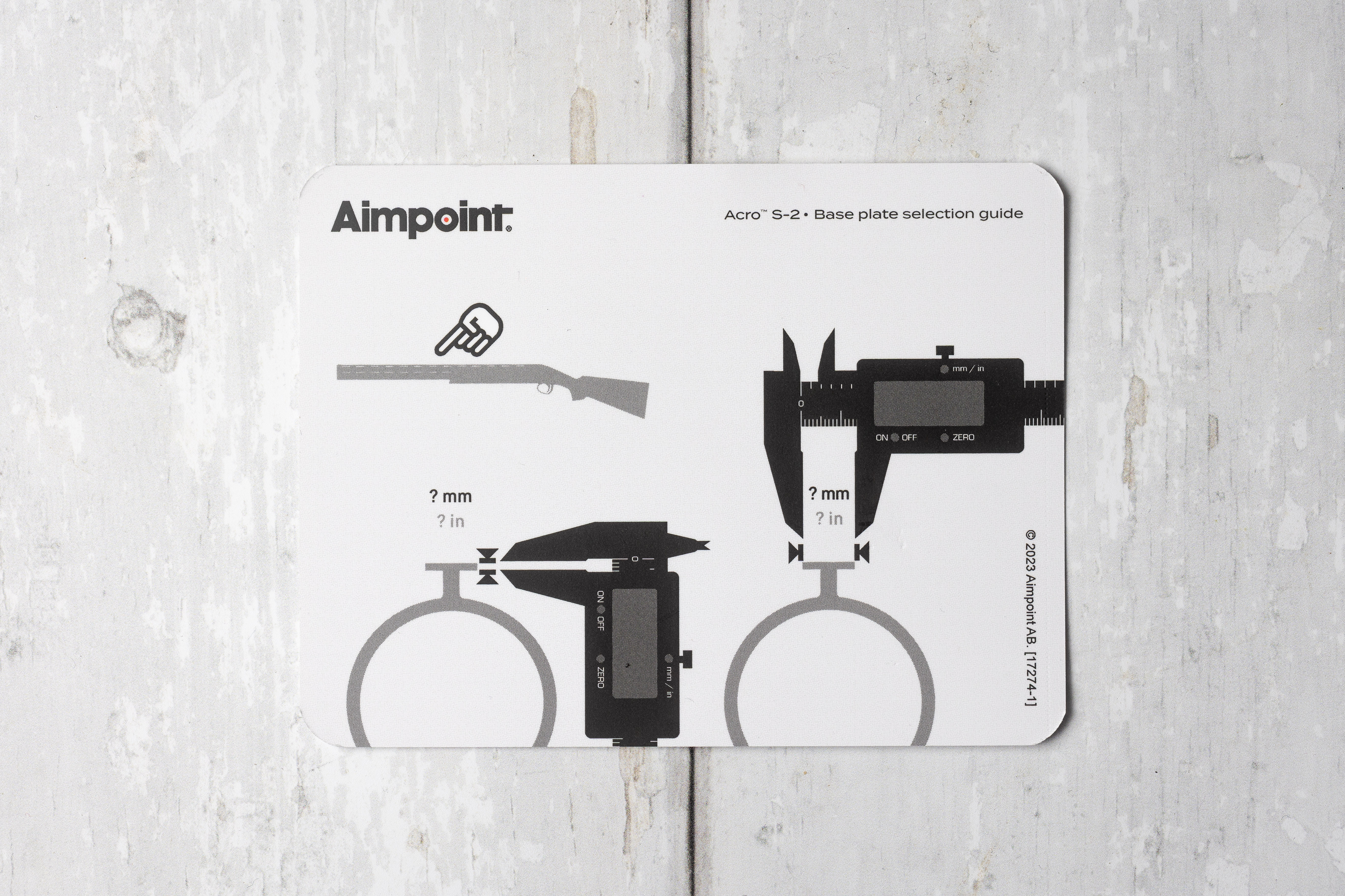 Une notice d'utilisation pour le point rouge Acro S-2