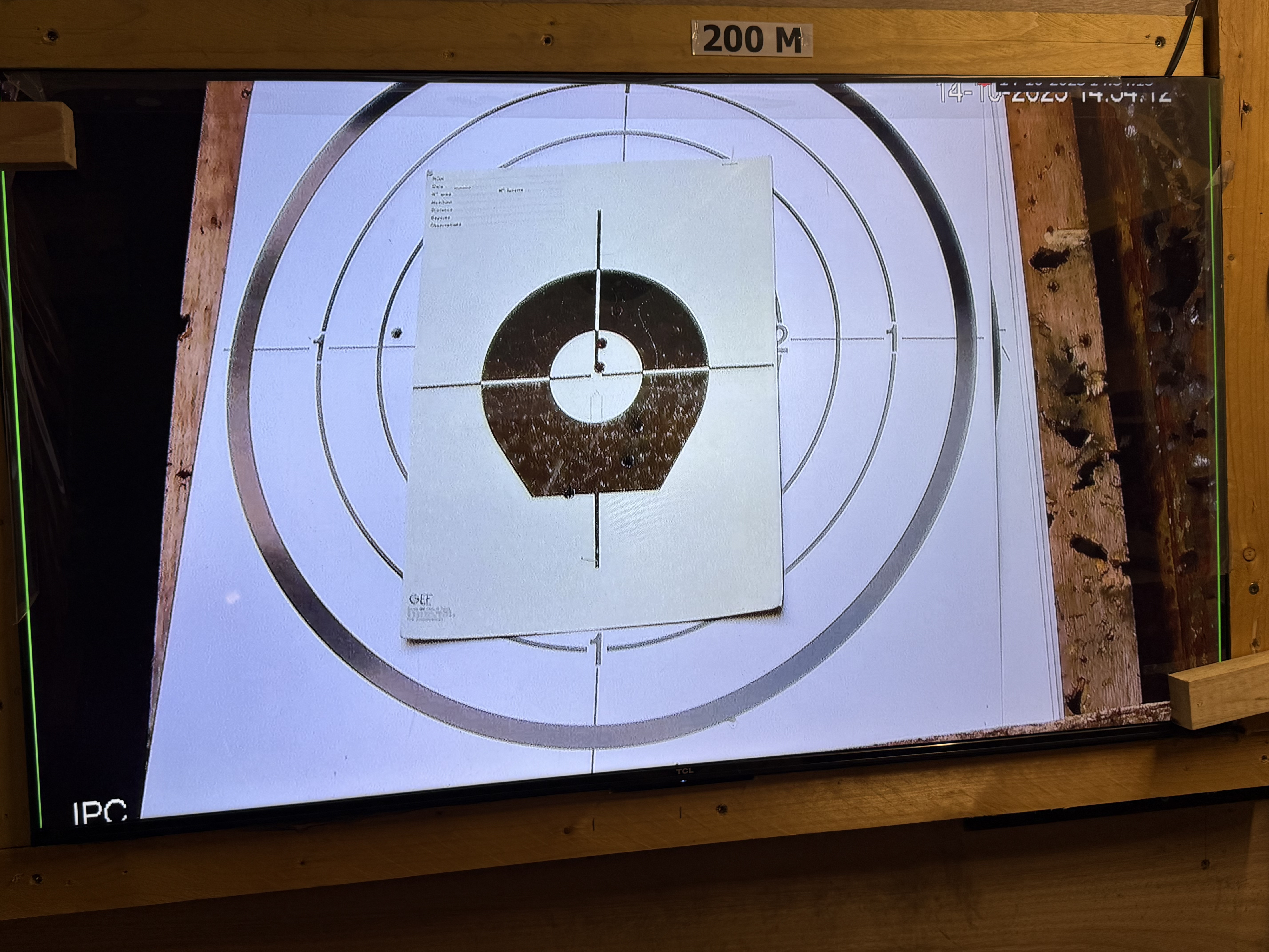 notre essai à  200 mètres