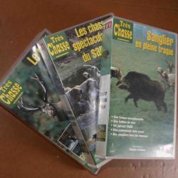 3 VHS de "TRES CHASSE"-TF1 par Claude Cailloux