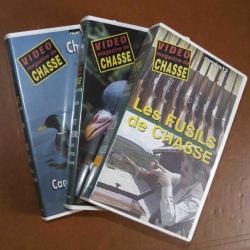 3 VHS "vidéo-magazine de chasse"