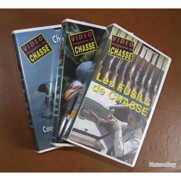 3 VHS "vido-magazine de chasse"