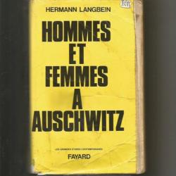 Hommes et femmes a Auschwitz de hermann langbein