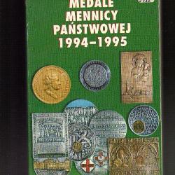 médailles de tables polonaises  1994-1995 pologne livre références