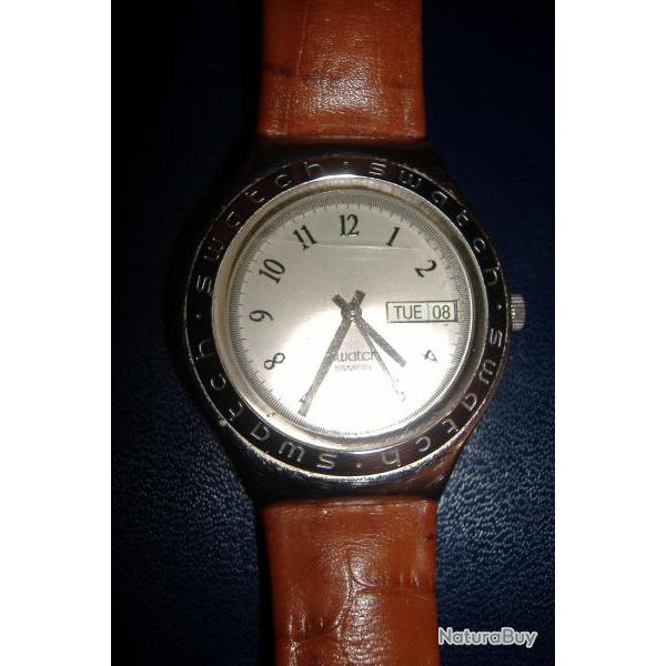 SWATCH COLLECTION MODELE 1995 IRONY STAINLESS STEEL OYSTER DATE