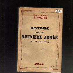 Campagne de 1940. Histoire de la neuvième armée. 10-18 mai 1940 du général doumenc