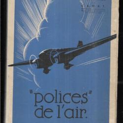 Polices de l'air. très rare. aviation civile et assurances 1936