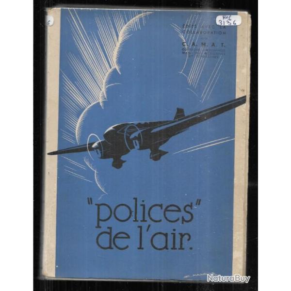 Polices de l'air. trs rare. aviation civile et assurances 1936