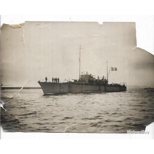 marine de guerre 1914-1918, canonnire  corfou grce voir lgende