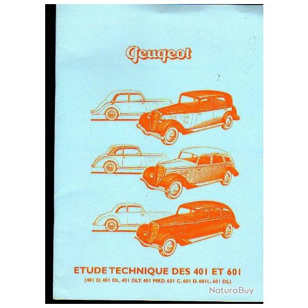 Peugeot 401 et 601. tude technique , automobile , voiture , mcanique