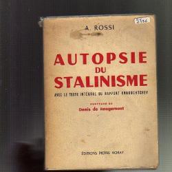 autopsie du stalinisme. Rapport Khrouchtchev.URSS. Staline.Russie