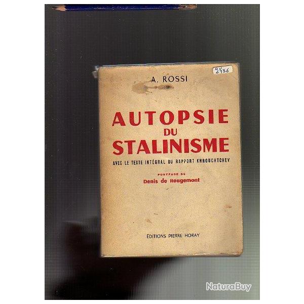 autopsie du stalinisme. Rapport Khrouchtchev.URSS. Staline.Russie