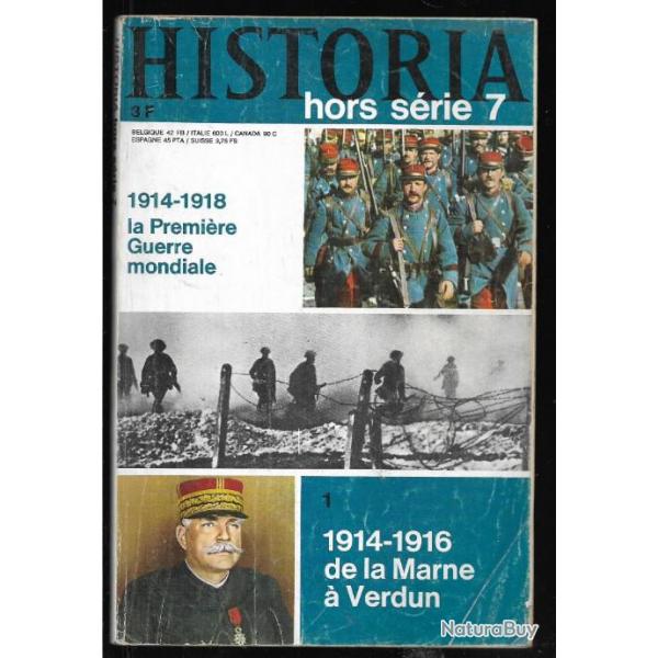 historia et historama hors srie guerre 1914-1918 , 1914-1916 de la marne  verdun  , 3 revues