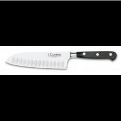 COUTEAU TYPE SANTOKU LAME ALVEOLEE