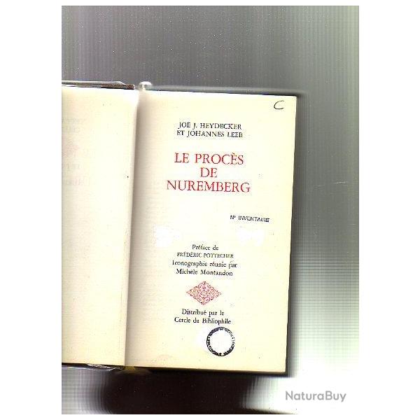 le procs de nuremberg de j.leeb et j.j.heydecker