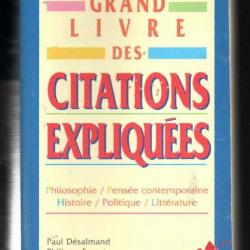 grand livre des citations expliquées de paul désalmand et philippe forest marabout