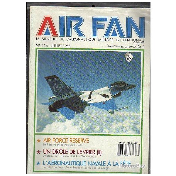 air fan n116. mensuel de l'aronautique militaire internationale ,rserve usaf, grumman c 2a greyho