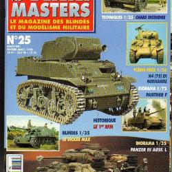 steelmasters 25 épuisé éditeur , panther f, , 1ère dfl, panzer III afrique ,t-26 urss, le 1er rfm