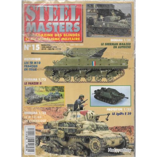 steelmasters 15 puis diteur, panzer II, sherman en autriche ,  td m10 franais en italie , m13-40