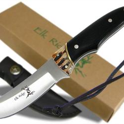 Couteau SKINNER CHASSE RANDO ELK RIDGE ER088 FACON BOIS DE CERF
