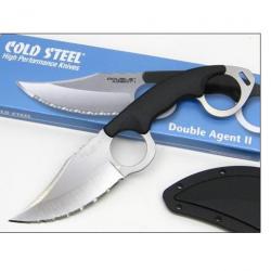 LOT DE 3 COUTEAU Cold Steel Double Agent II Serrated CS39FNS