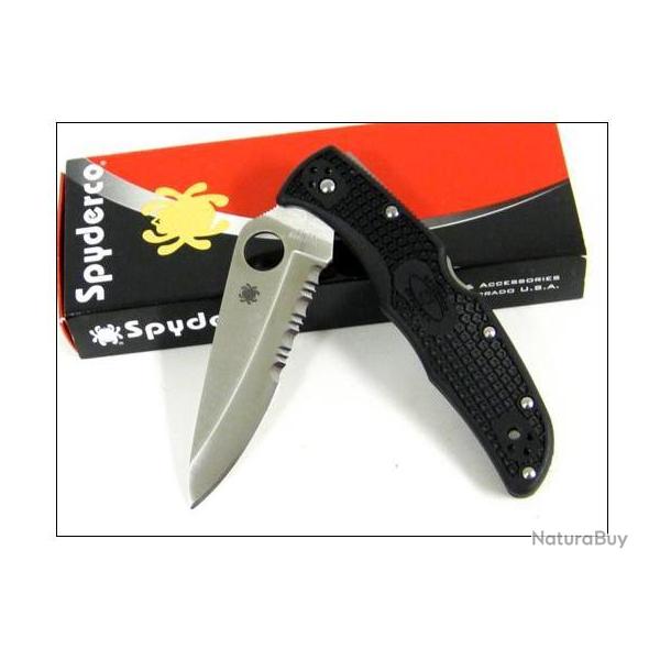 Couteau SPYDERCO Black FRN ENDURA 4 VG10 Plain SC10PSBK