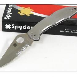 Couteau SPYDERCO Stainless DELICA 4 Combo Edge SC11PS