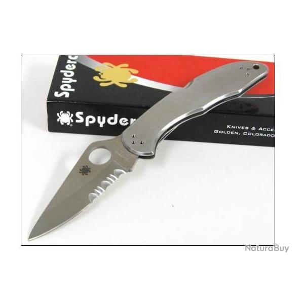 Couteau SPYDERCO Stainless DELICA 4 Combo Edge SC11PS