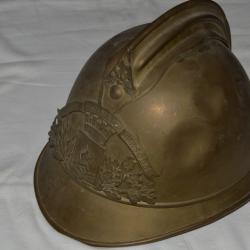 CASQUE SAPEURS POMPIERS Mle 1895-VILLAGE ESCLES (VOSGES)-FIREMEN HELMET M.1895