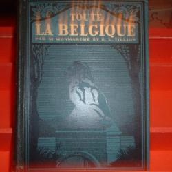 gros livre d'histoire rare la belgique jolie gravure ancienne  tr&egrave;s rare  livre de valeur
