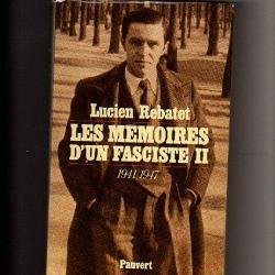 les mémoires d'un fasciste II 1941/1947 , + les décombres vol I, mauvais état de lucien rebatet ,