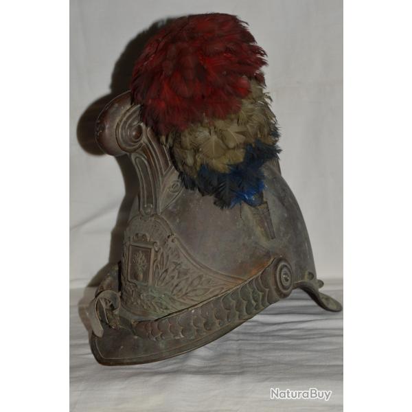 CASQUE SAPEURS POMPIERS Mle 1855/1872-FIREMEN HELMET M.1855/1872-BELLE EPOQUE-3 REPUBLIQUE