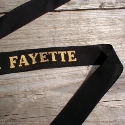LA FAYETTE - PORTE AVIONS RUBAN BACHI MARINE :   LA FAYETTE