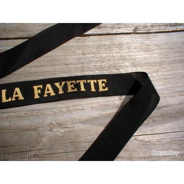 LA FAYETTE - PORTE AVIONS RUBAN BACHI MARINE :   LA FAYETTE
