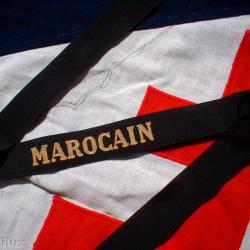 RUBAN BACHI MARINE :   MAROCAIN