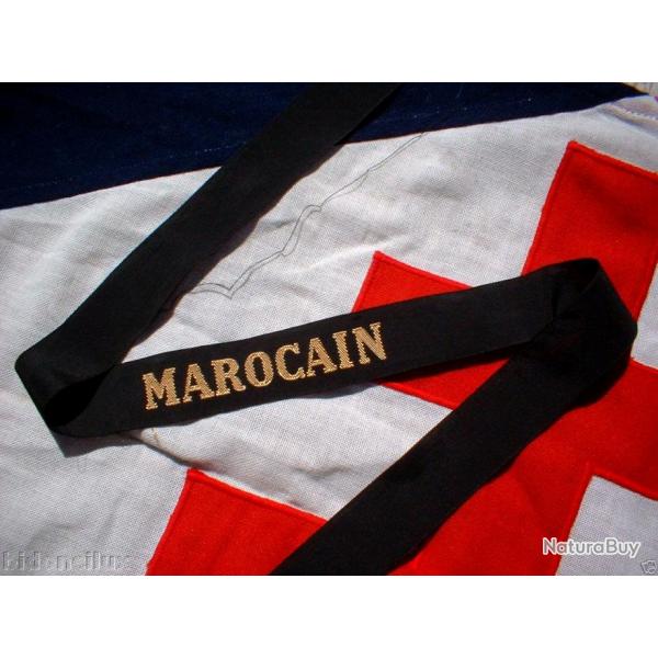 RUBAN BACHI MARINE :   MAROCAIN