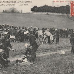 CPA- Grandes Manoeuvres D'AUTOMNE -Grand Halte d'Artillerie N°148