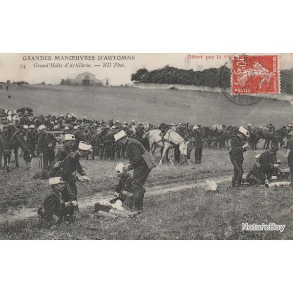 CPA- Grandes Manoeuvres D'AUTOMNE -Grand Halte d'Artillerie N148