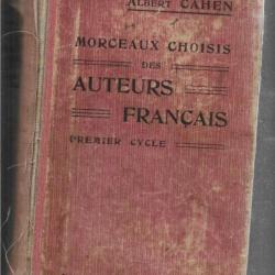 morceaux choisis des auteurs français . 1910 voir état