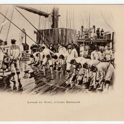 CPA - La vie du Marin - La Lavage du Pont d'Après Bourgain  N°1220