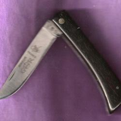 le MINEUR couteau ÉBÈNE  d'Artisan -très ancien- GravéPrénom