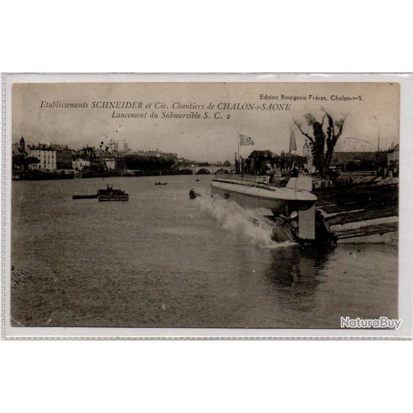 CPA - MARINE DE GUERRE - tablissement SCHNEIDER et Cie  de CHALON - s - SANE N3847