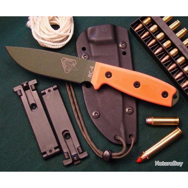 COUTEAU RAT CUTLERY ESEE RC-4 Orange OD - RC4POD COUTEAU SURVIE